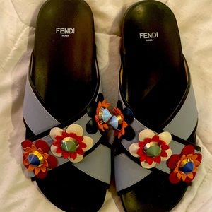 Fendi flower slides
